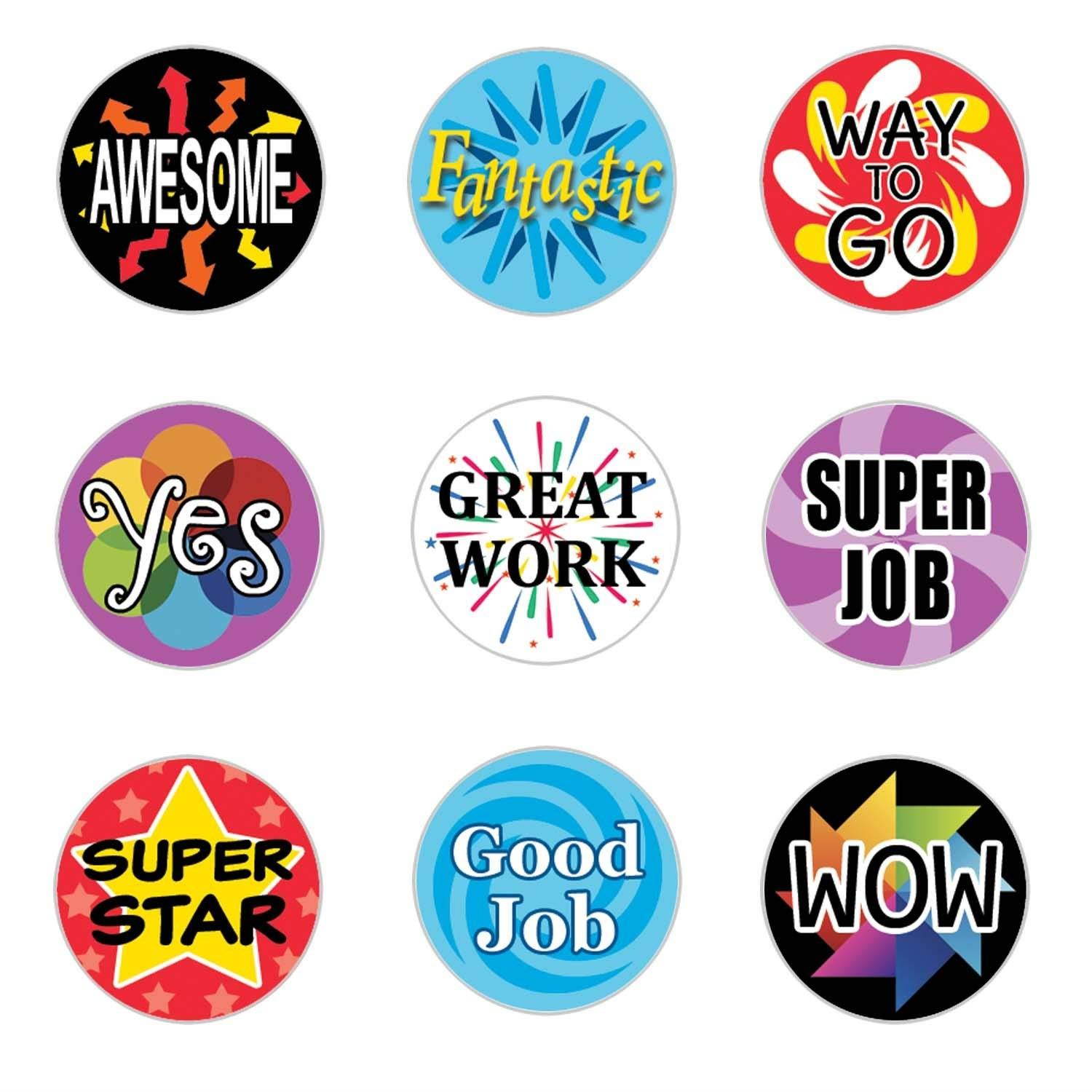 Teacher Reward Motivational Stickers for Children (Set of 1,080)