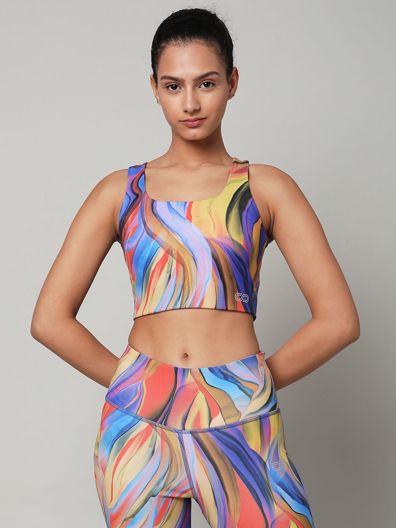 SILVERTRAQ Multicolor Printed Full Coverage Sports Bra