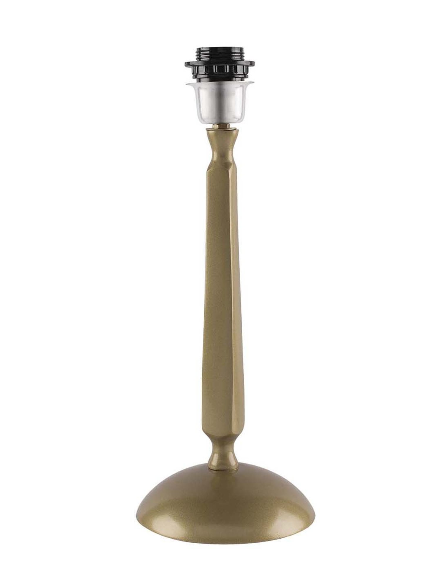 Homesake Golden Classic Cubist Brushed Lamp with White Cone Shade (Bulb Included) - Set of 1