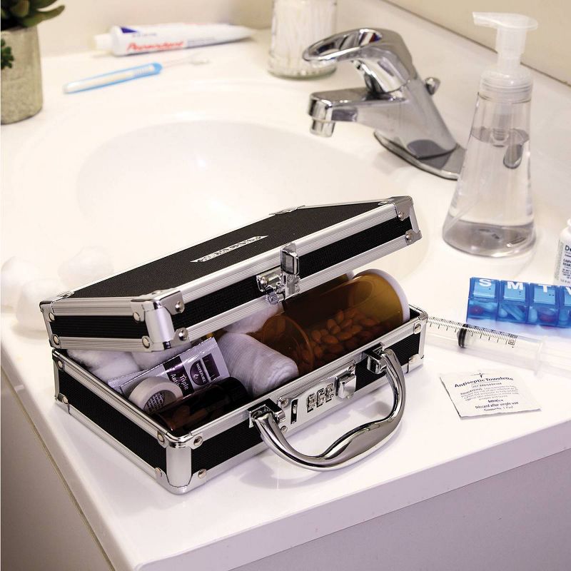 Vaultz Locking Medicine Case - Black