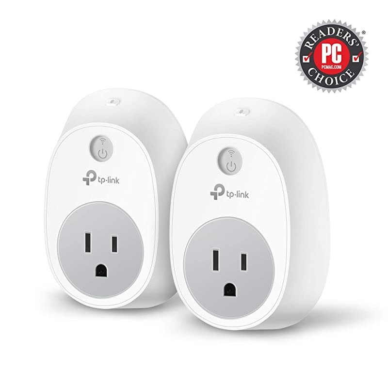 HS100 KIT) Plug by TP-Link, Smart Home Wi-Fi Outlet Works with Alexa, Echo, Google Home & IFTTT, No Hub Required, Remote Control, 15 Amp, UL Certified, 2-Pack ( Packaging May Vary )