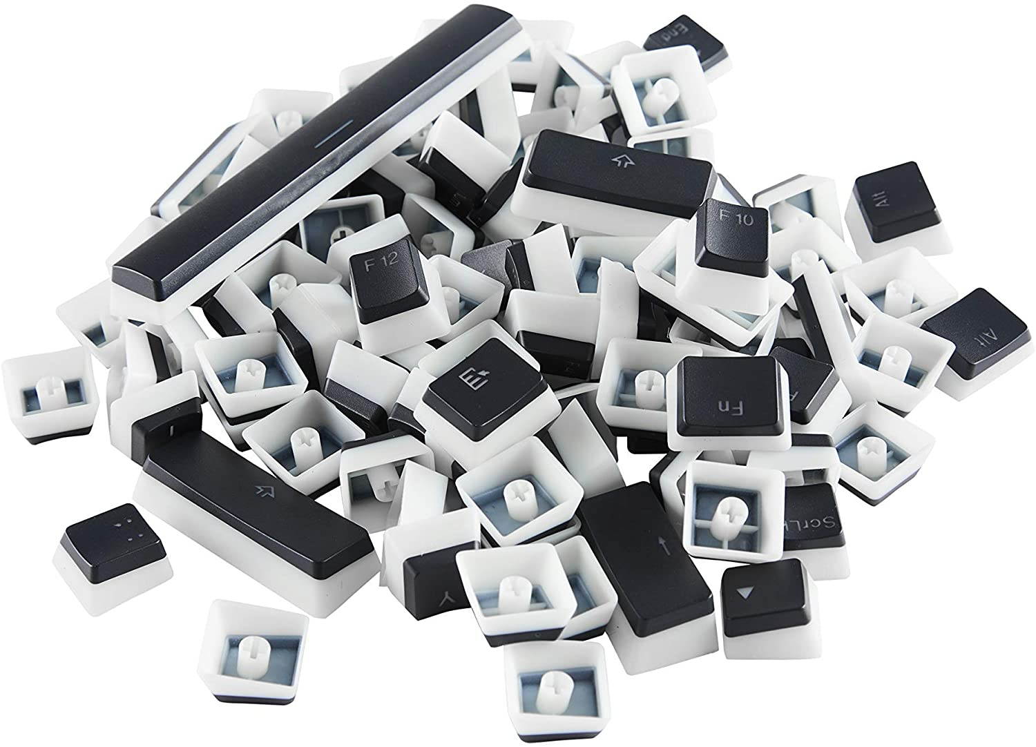 Glorious Aura Keycaps for Mechanical Keyboards - PBT, Pudding, Double Shot, Black, Standard Layout | 104 Key, TKL, Compact Compatible (Aura (Black))-Keycaps ONLY