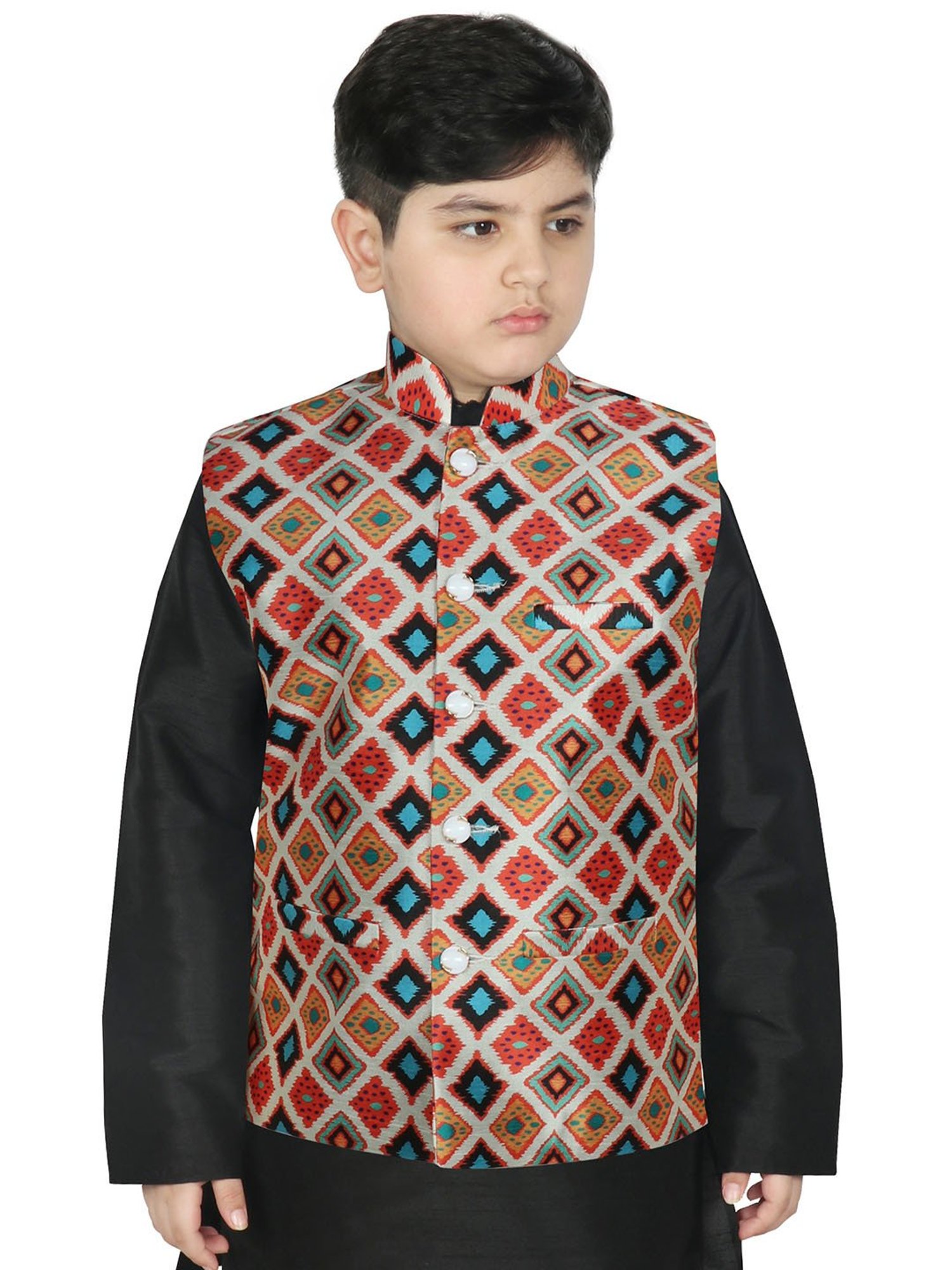 Crimsoune Club Kids Mint Solid Full Sleeves Blazer