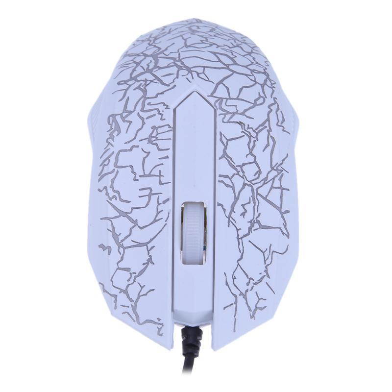 Wired USB Port 2400DPI 3 Keys Optical Colorful Backlight Home Office Gaming Mouse Computer PC Laptop Mouse Gamer Mice