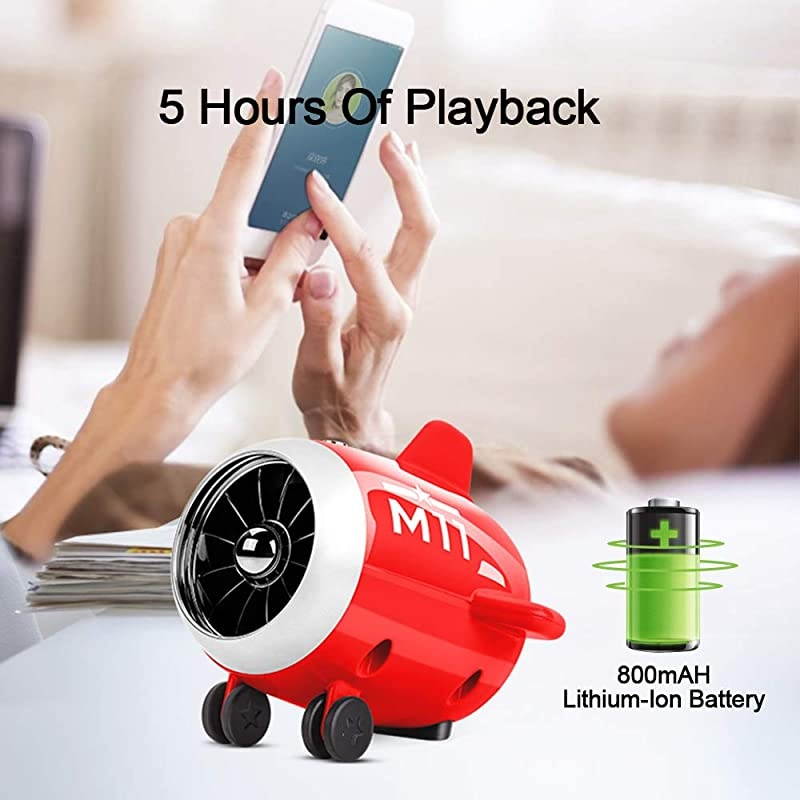 TWS Airplane Wireless Bluetooth V5.0 Speakers, Retro Speakers, Dual Audio Interconnection,Hands-free Calls,5 Hours Playtime,Micro SD Support for Kitchen Bedrooms Desk Shelf Party Outdoor (Green)