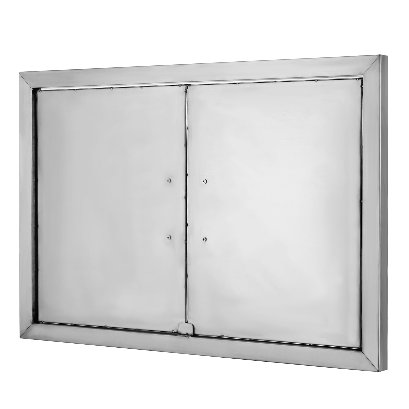 VEVOR BBQ Door 304 Commercial Grade Stainless Steel Doors 31"x24" Double Access Door Vertical Rust Resistant Stainless Doors Outdoor Kitchen Durable with Handle