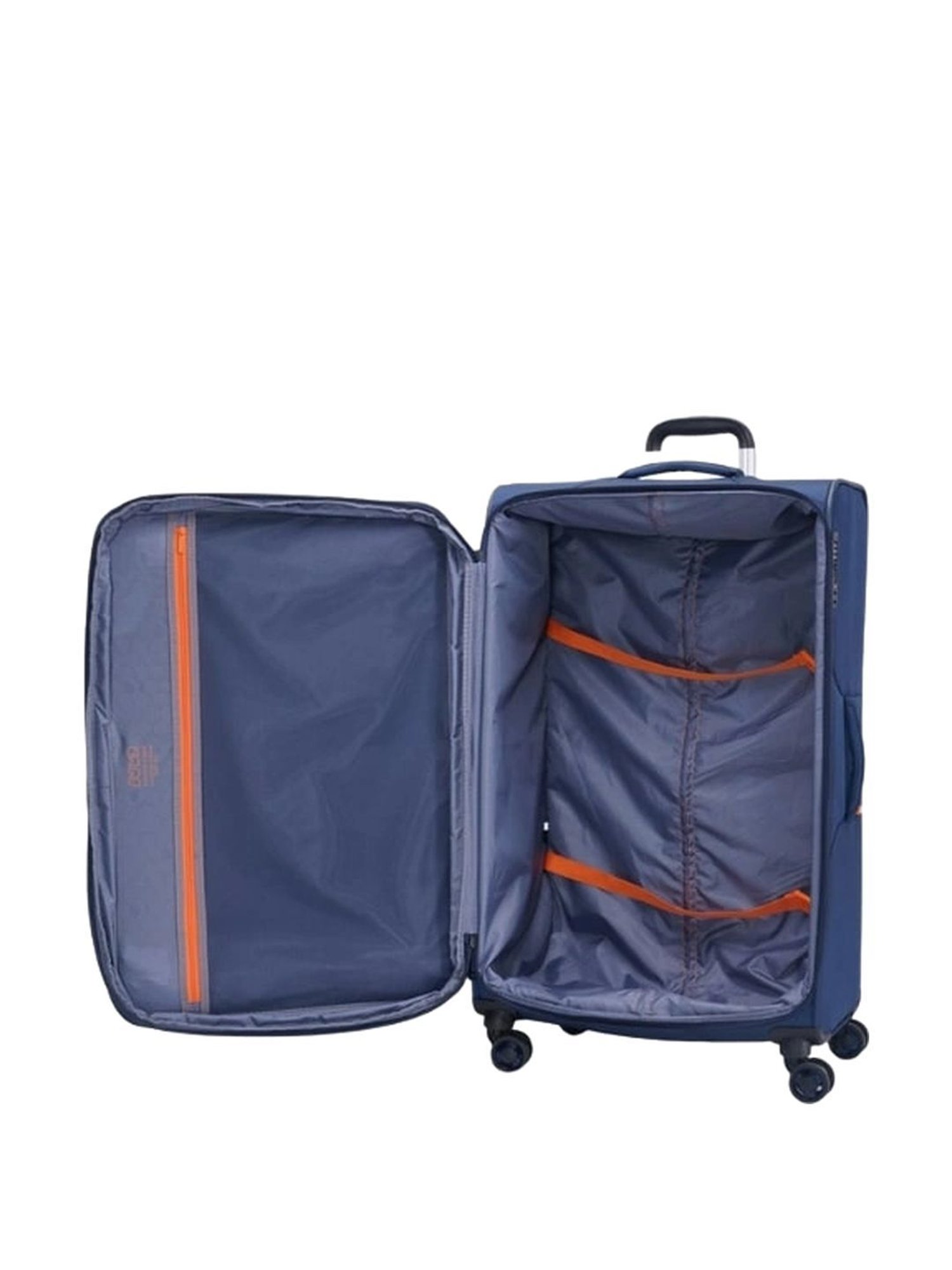 Jump Moorea 2 Navy 8 Wheels Large Soft Cabin Trolley Bag Set of 2