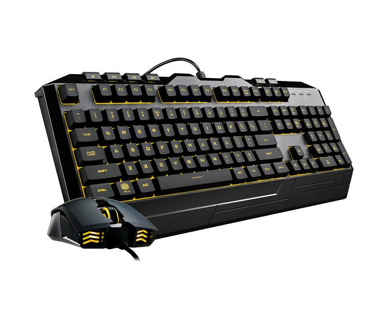 Cooler Master Devastator 3 Keyboard & Mouse - USB 1.1 Cable English (US), International - Black - USB 2.0 Cable Optical - 2400 dpi - Scroll Wheel