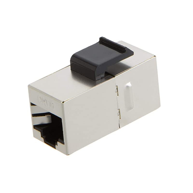 10Pack Cat6 Shielded Inline Modular Coupler with Keystone Latch RJ45 Modular Coupler for Panel ConnectionCat6 8P8C Female to Female Class E