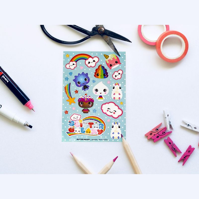 Seven20 Glitter Galaxy Sticker Friends Sheet Wave 1
