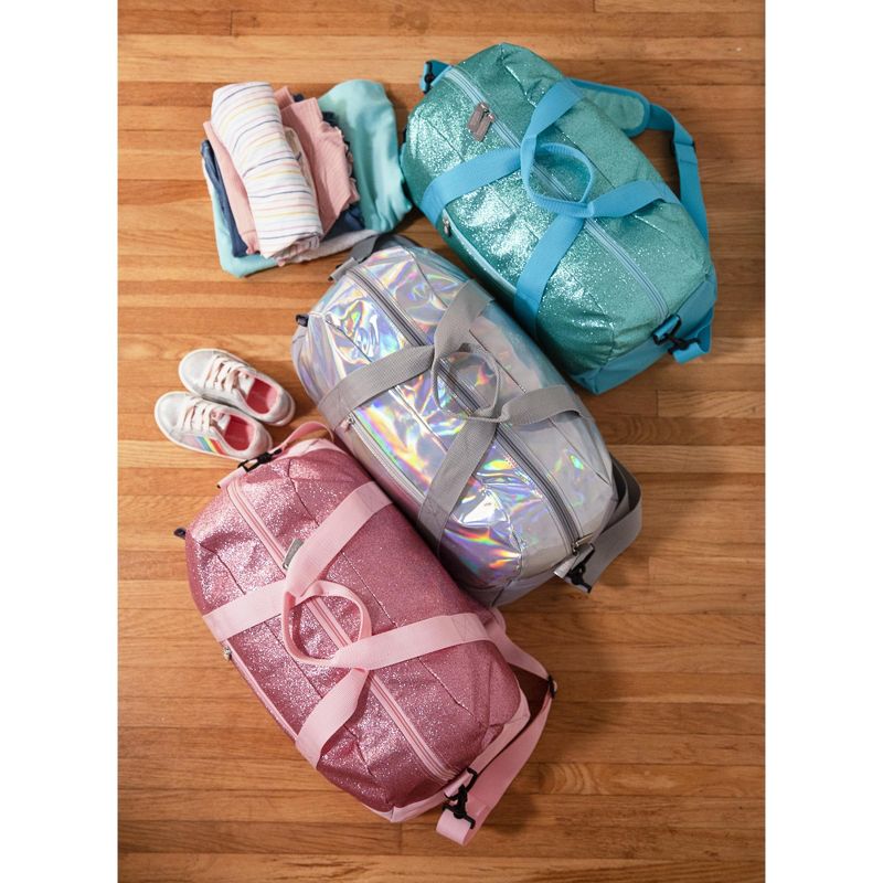 Wildkin Pink Glitter Overnighter Duffel Bag