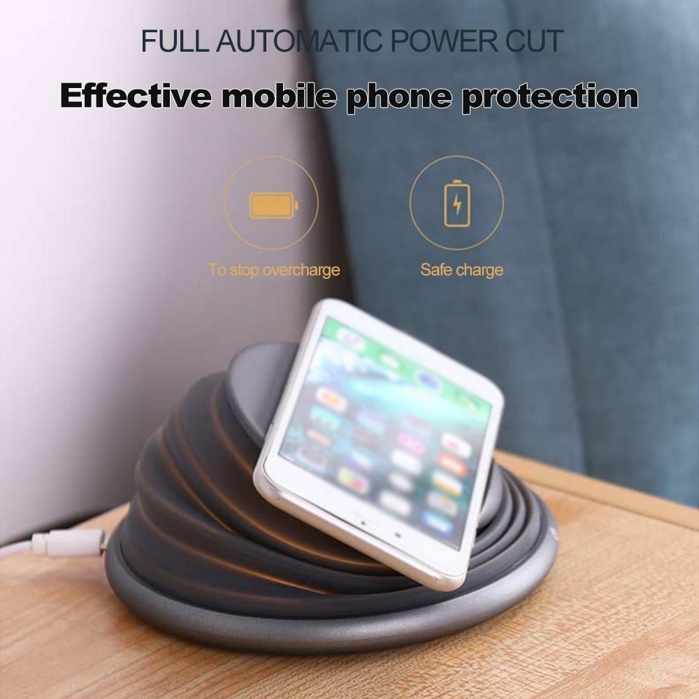Mobile Phone Holder Bracket Wireless Charger Multi-function Wireless Charging Black