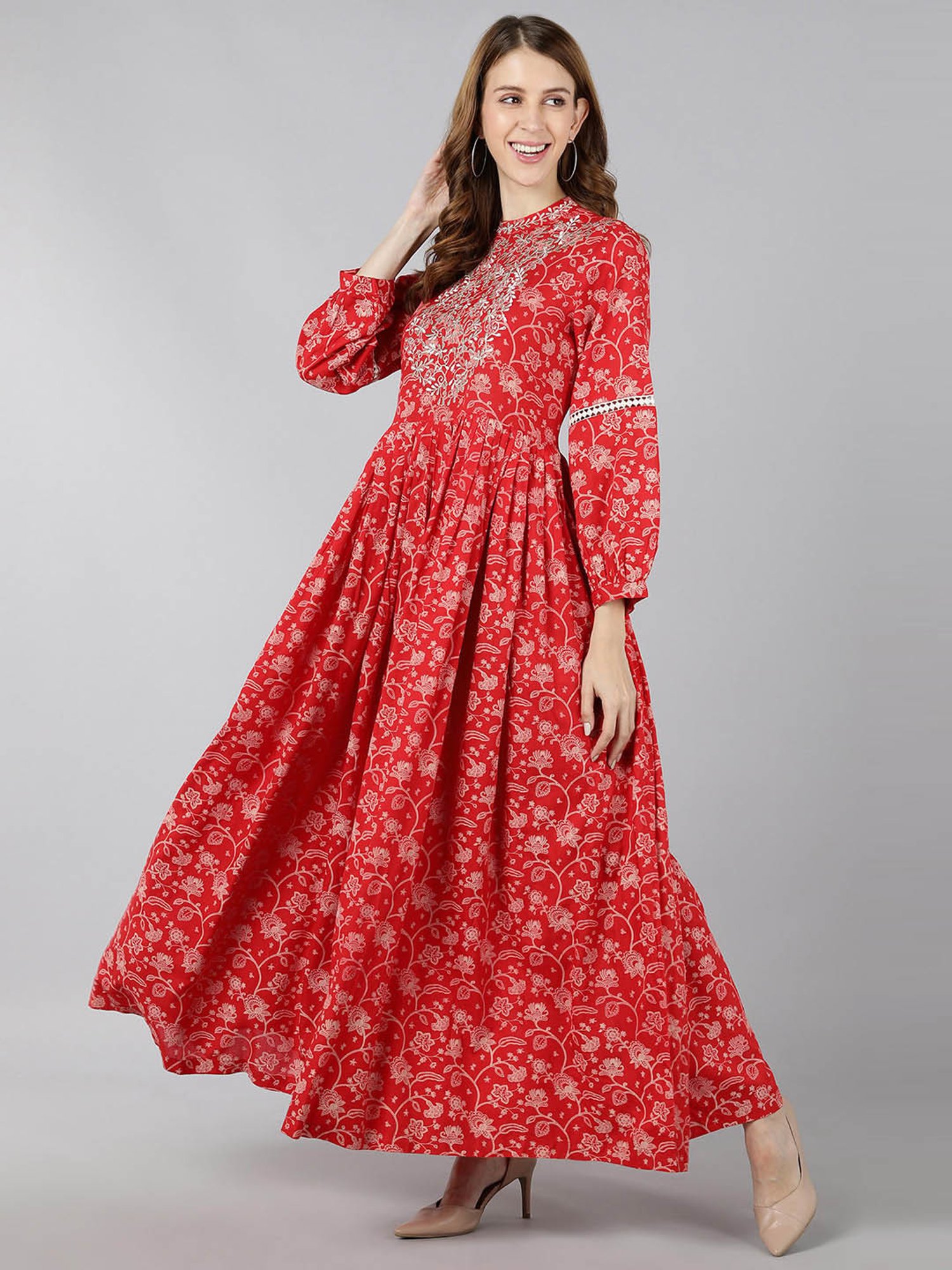 Kipek Red Printed Jumpsuit