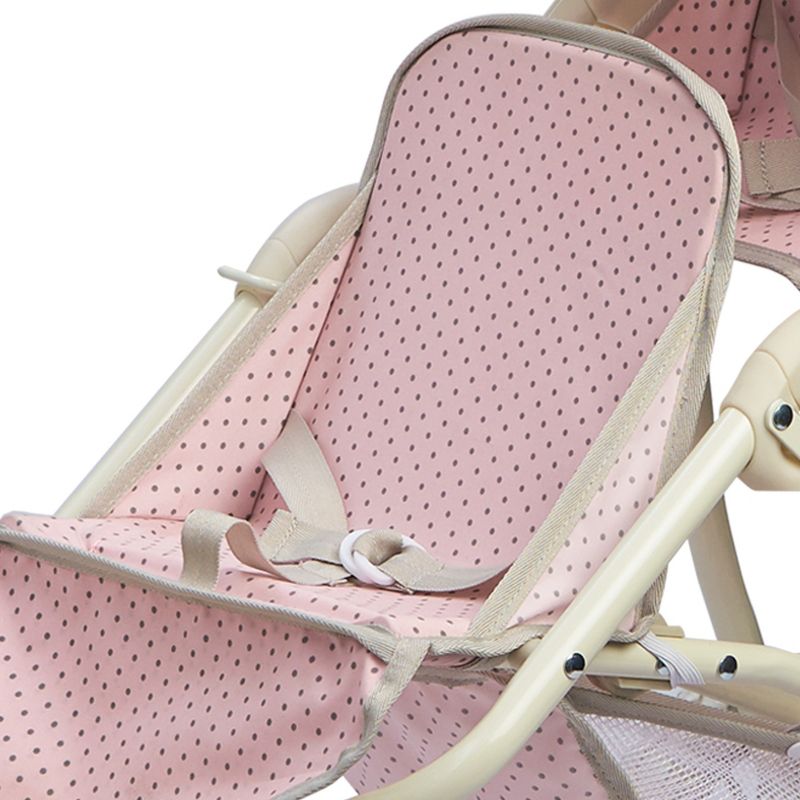 Olivia's Little World - Polka Dots Princess Baby Doll Twin Jogging Stroller - Pink & Gray