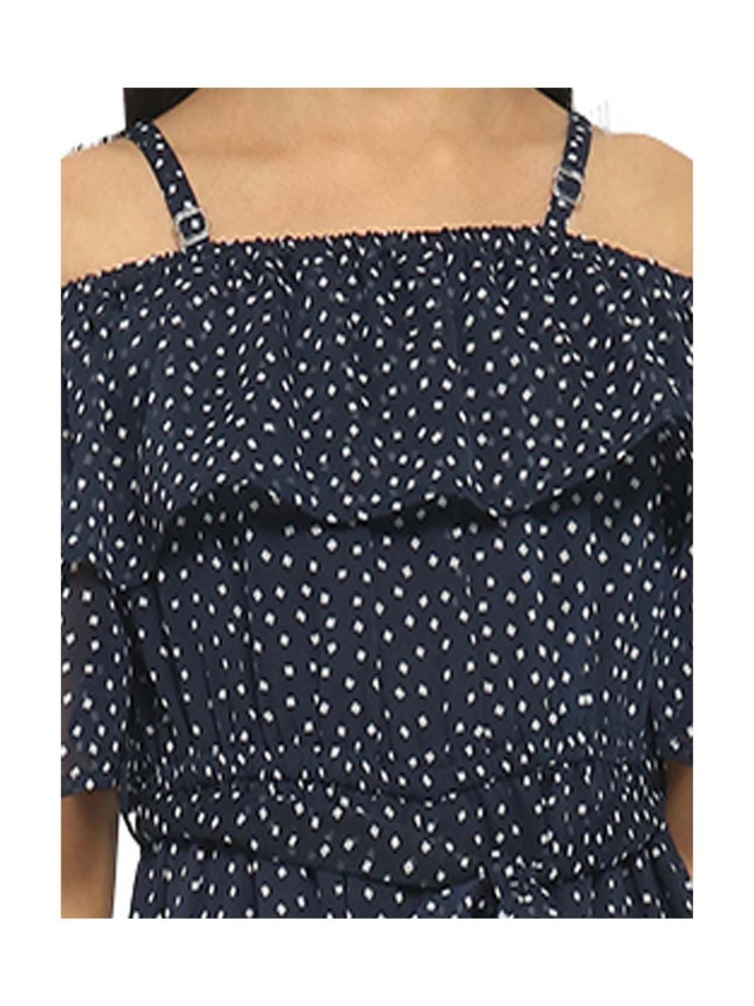 Nauti Nati Kids Navy Printed Jumpsuit