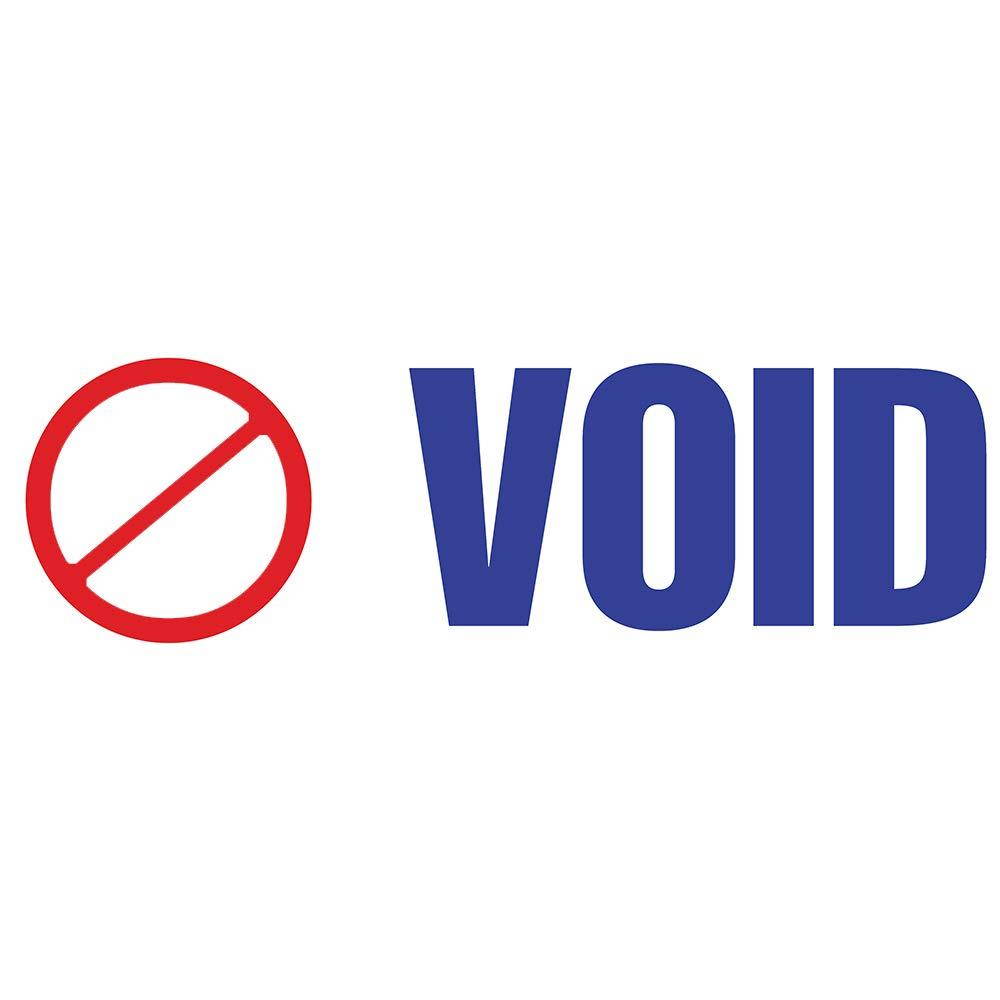 ACCU-STAMP2 Message Stamp with Shutter, 2-Color, VOID, 1-5/8" x 1/2" Impression, Pre-Ink, Blue and Red Ink (035539)