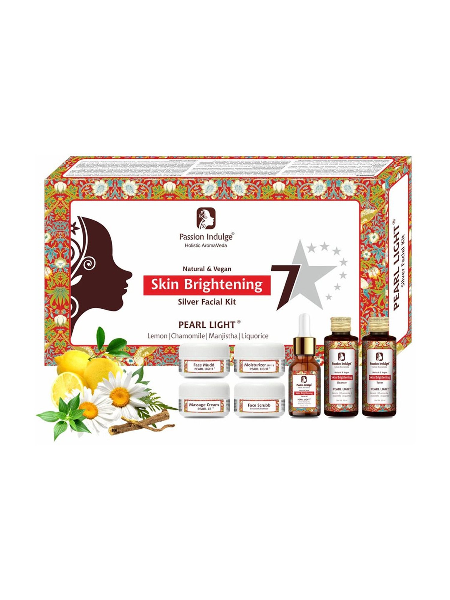 Passion Indulge Pearl Light 7 Star Skin Brightening Silver Facial Kit