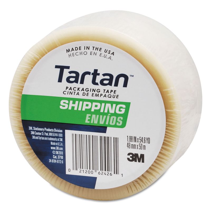Tartan 3710 Packaging Tape 3" Core 1.88" x 54.6yds 3" Core Clear 