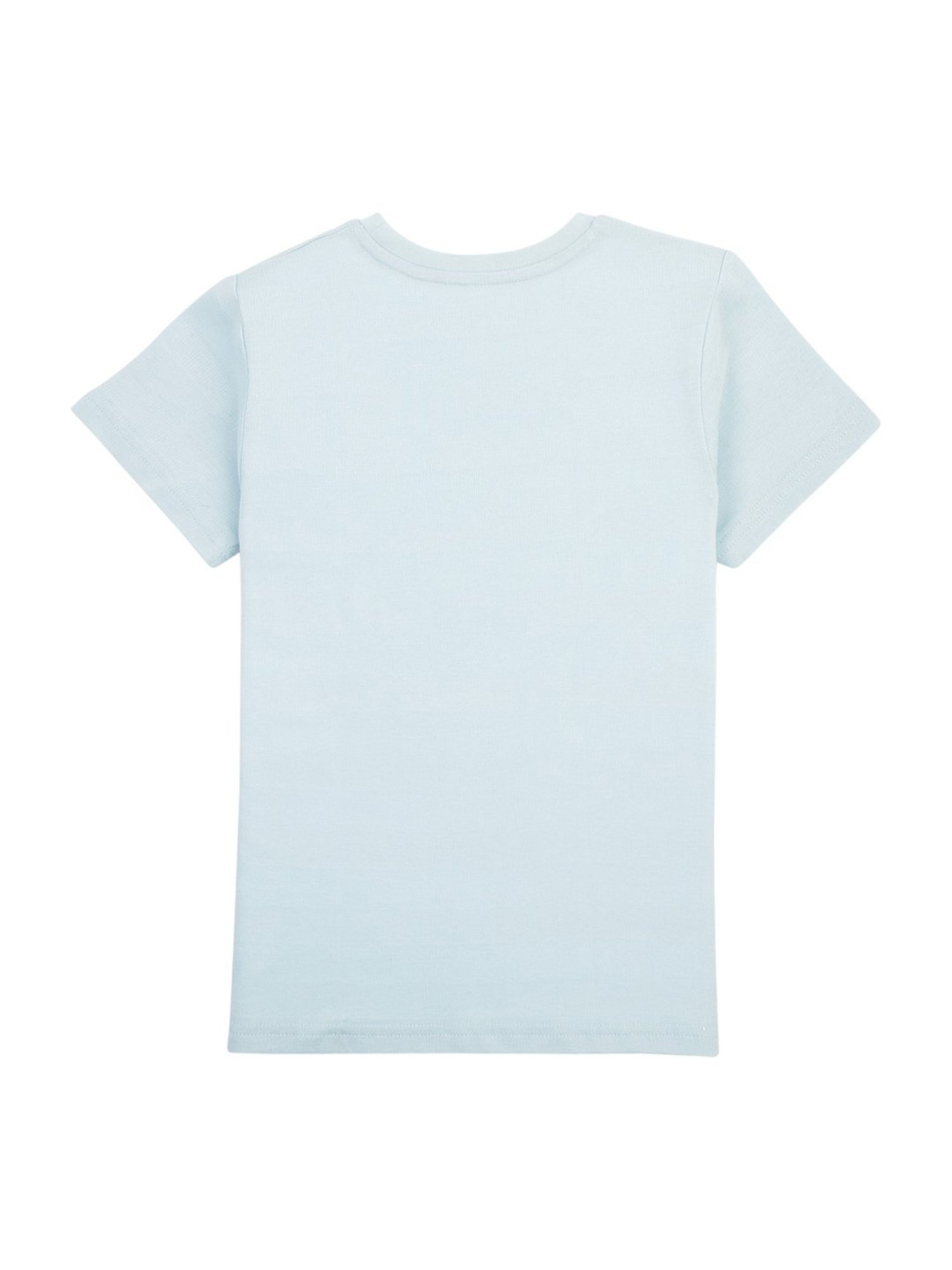 Proteens Kids Sky Blue Cotton Printed T-Shirt