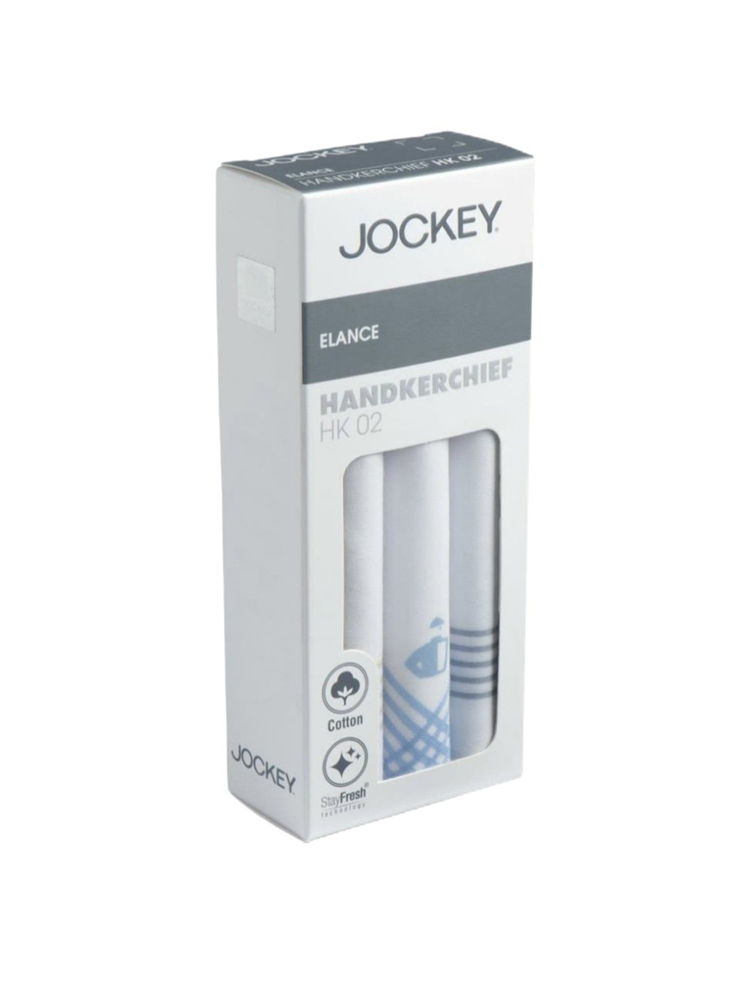 Jockey White Striped Handkerchief Pack of 3