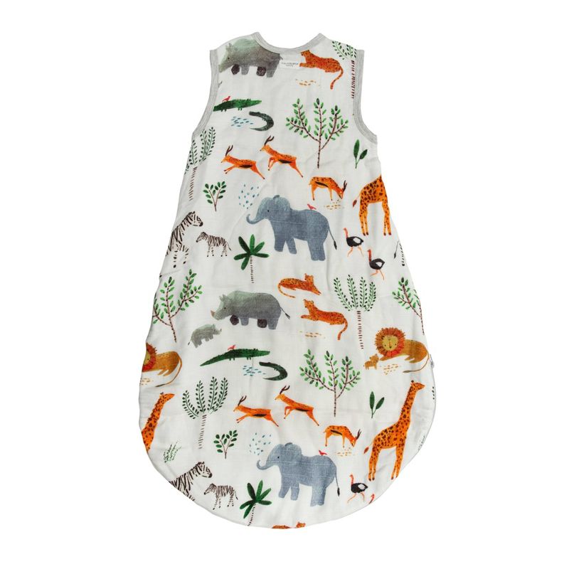 Loulou Lollipop Muslin Sleep Sack Wearable Blanket - Safari Jungle 3-12 Months