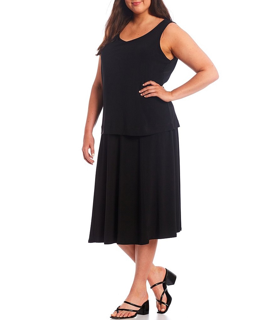 Lauren Ralph Lauren Plus Size Southwestern Print Cotton Blend Midi Skirt