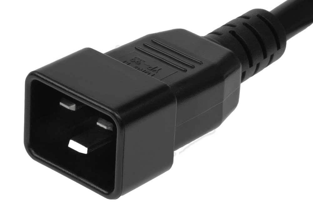 SF Cable, 10ft IEC C20 to C13, 14/3 SJT (15A 250V)