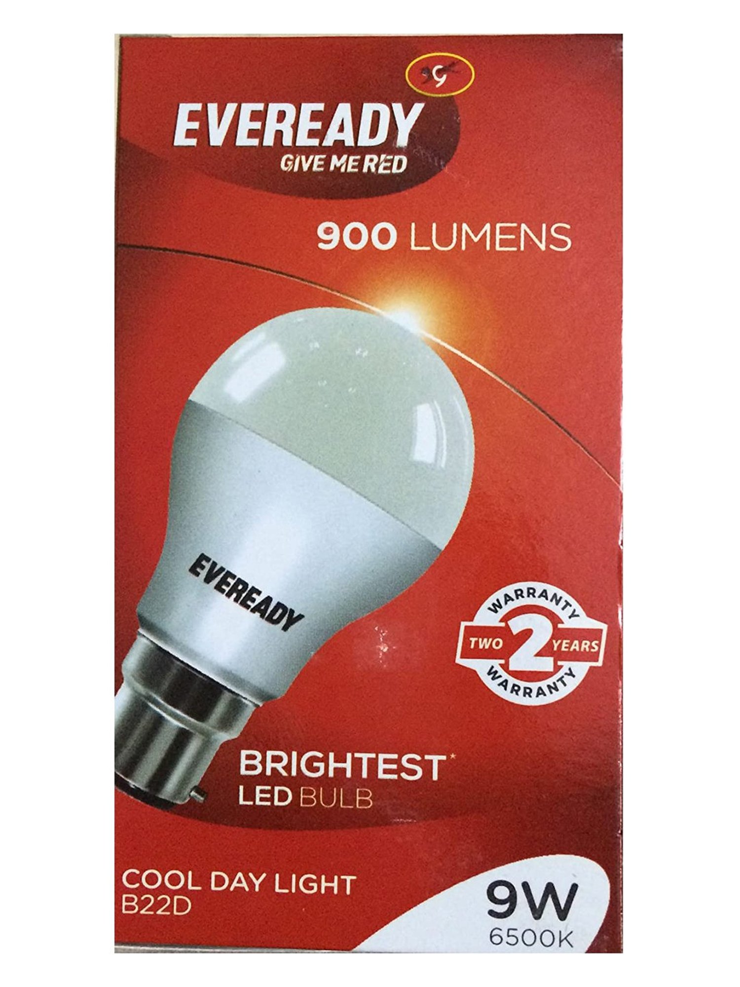 Eveready B22D 9W LED Bulb - Pack of 6 (White)