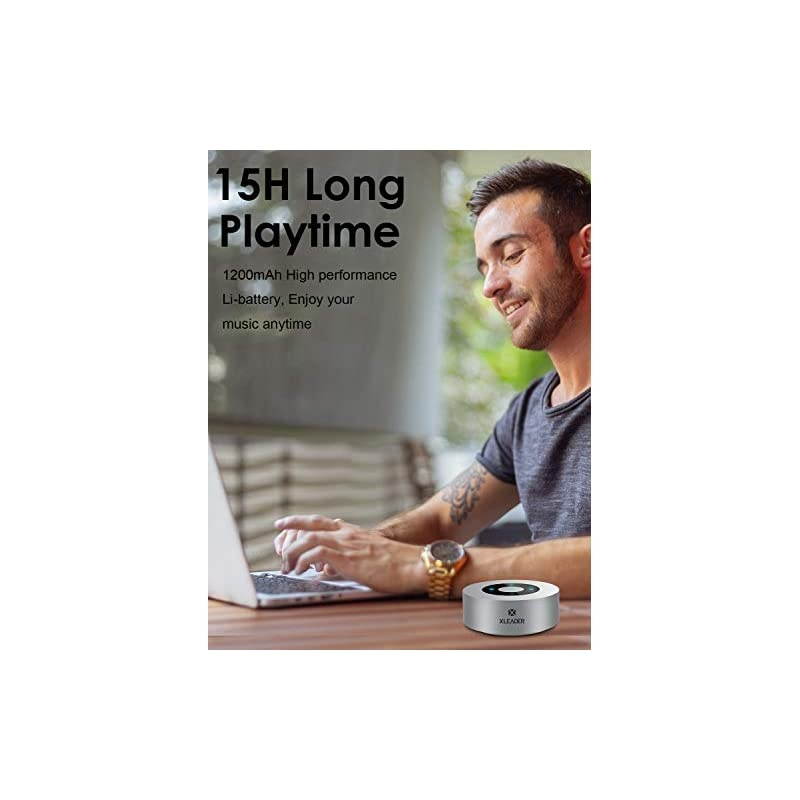 SoundAngel A8 (3rd Gen) 5W Touch Wireless Small Speaker with Waterproof Case 15h Music Micro SD, Portable Pocket Speaker for Pool Beach Camping BBQ Kitchen Bathroom Bedroom Traveling Silver