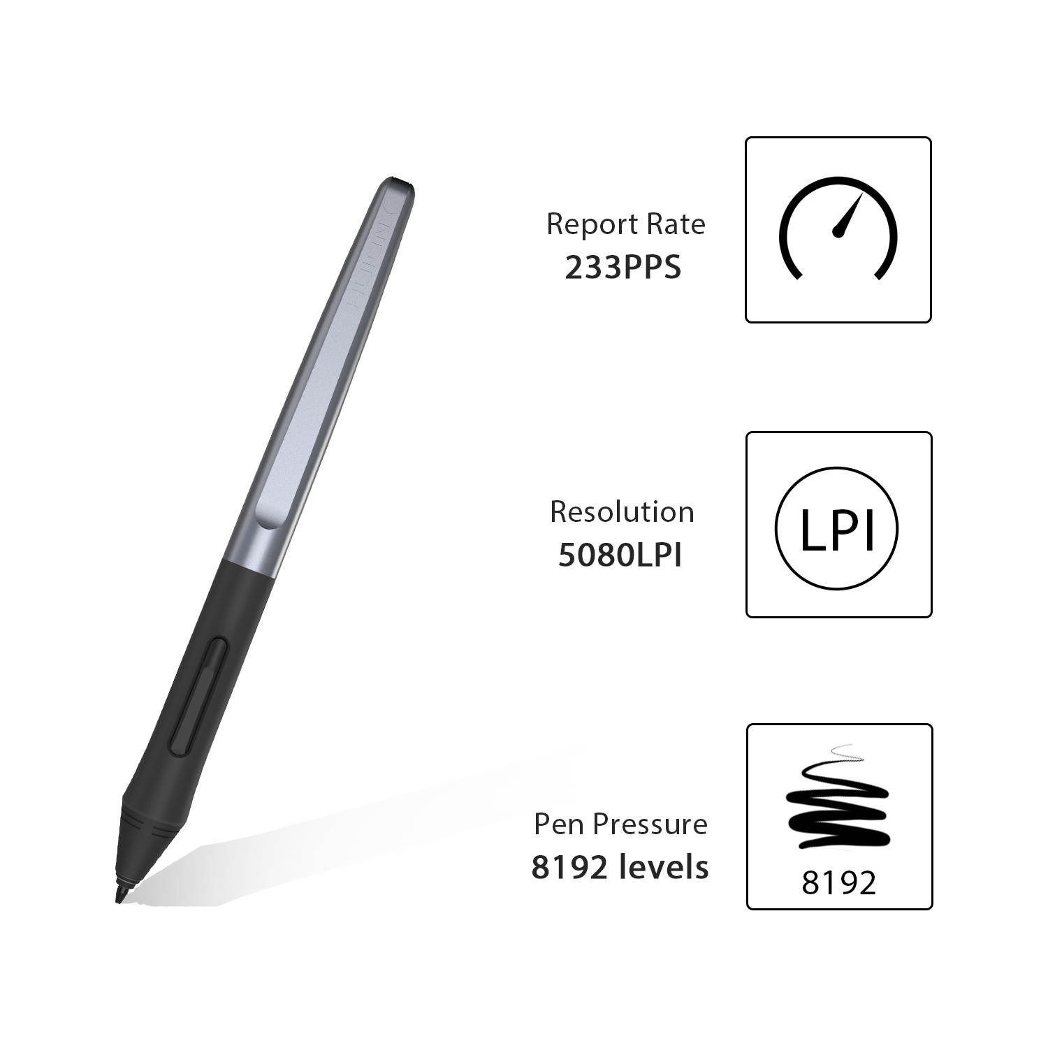 HUION Inspiroy H950P Android Supported Digital Graphics Drawing Tablet with Battery-Free Stylus 8192 Pressure Sensitivity Tilt 8 Express Keys for Art Animation Beginners