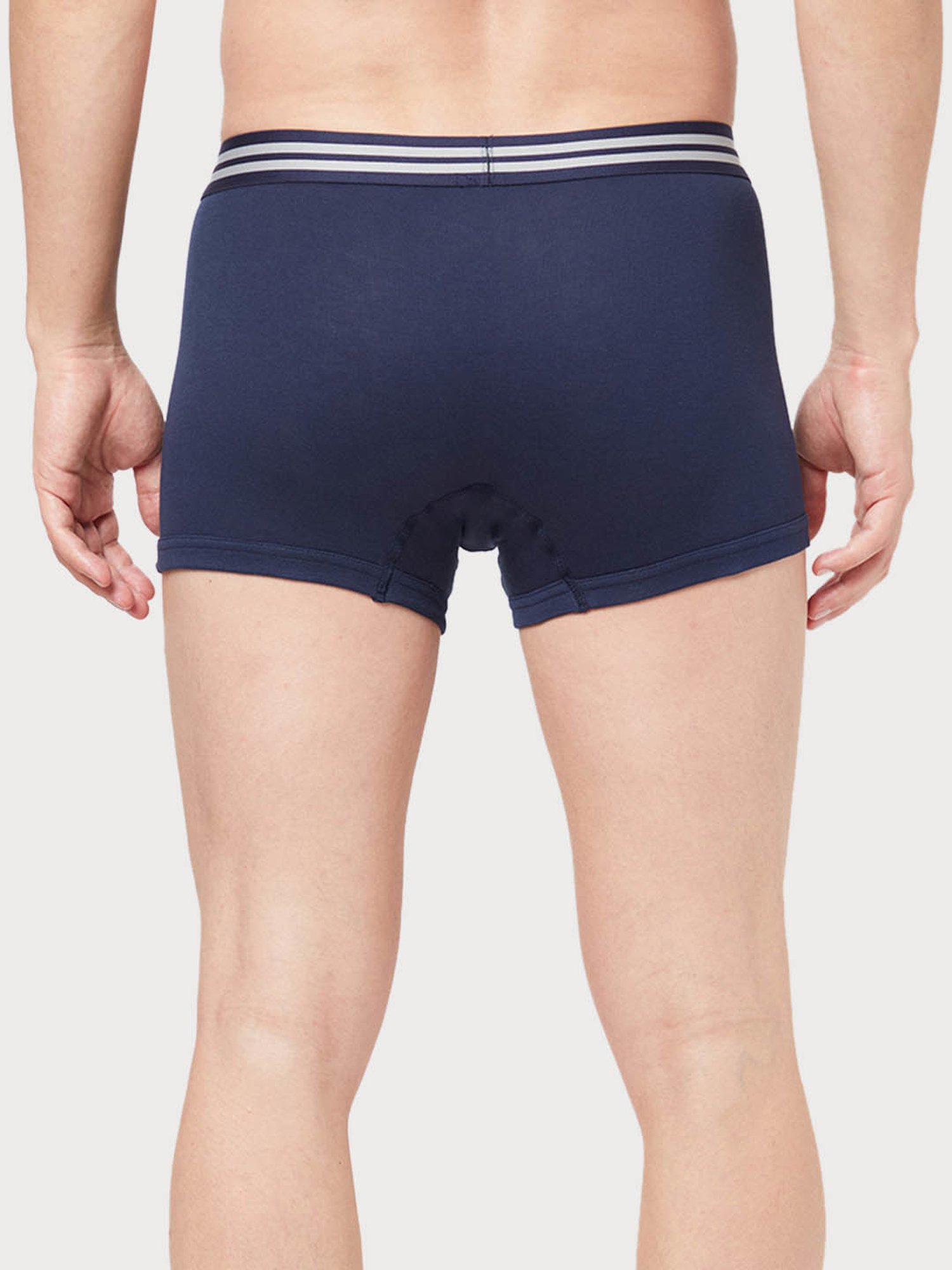 Zoiro Dark Denim & Smoked Pearl Cotton Regular Fit Trunks - Pack Of 2