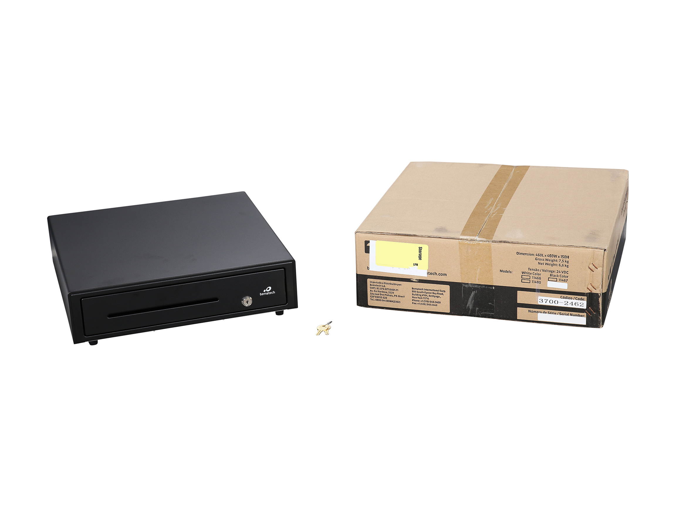 Logic Controls CD415 Economy Cash Drawer, Hardwired RJ12, Compatible with Epson or Star Printers, 16" x 16" x 4.5", Black