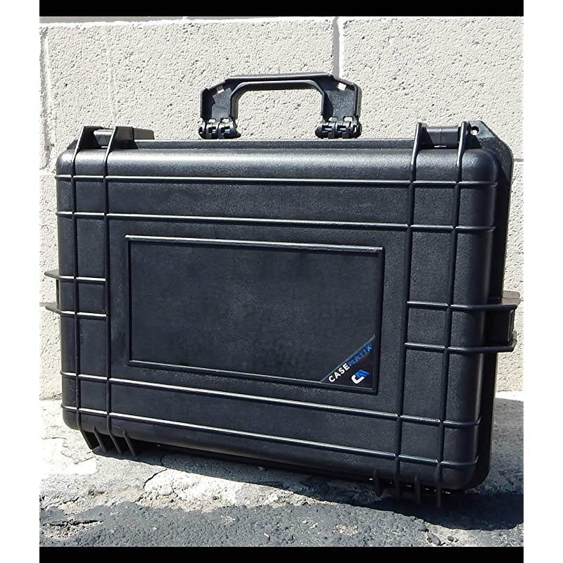 Waterproof Projector Case Hard Shell Projector Bag Compatible with Epson Home Cinema 2100 amp 2150 Select PowerLite Projectors with Protective Foam Interior Padlock Rings and Folding Handle