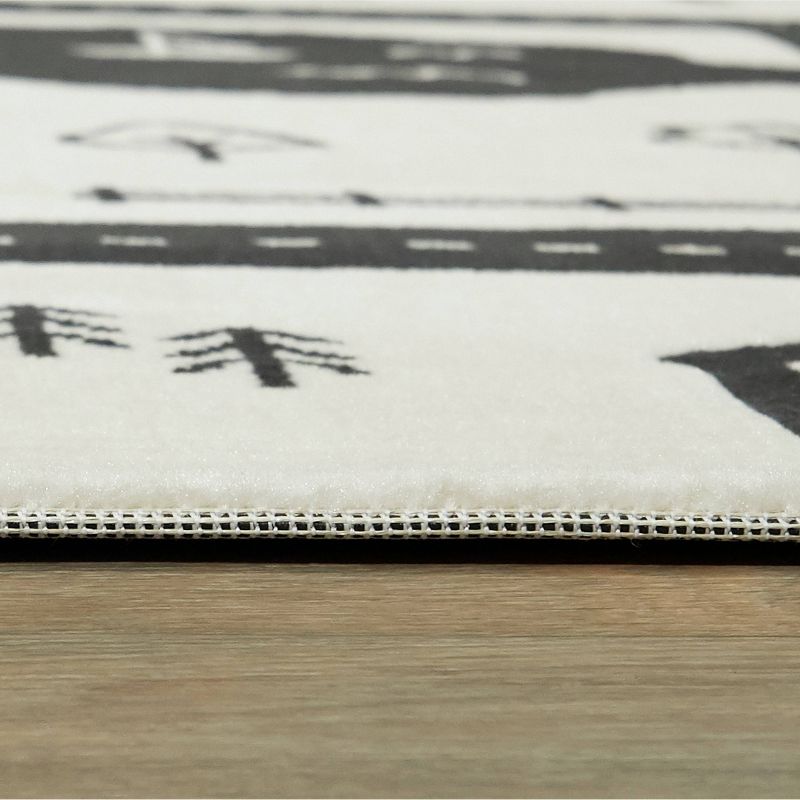 5'2"x7' Roadmap Black/White Rug - Balta Rugs