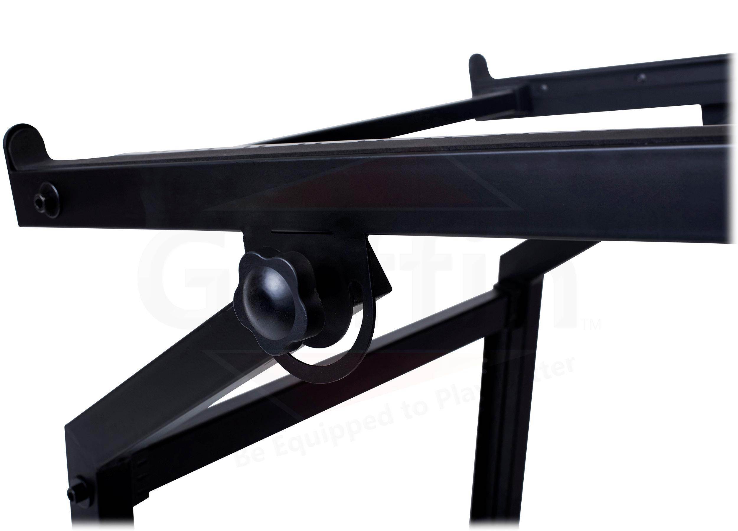 Rack Mount Rolling Stand & Adjustable Mixer Platform Rails by GRIFFIN | 19U Cart Holder for Music Studio Booth Pro Audio Recording Cabinet | Stage Equipment DJ Gear Storage Case for Amplifier, Effects