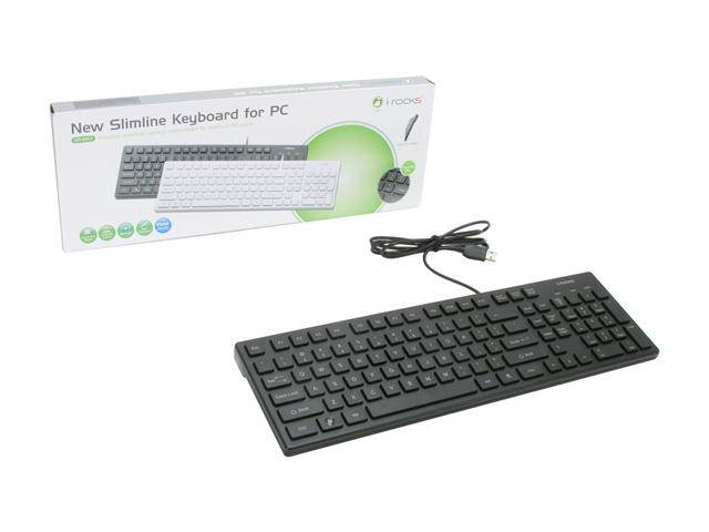 i-rocks KR-6401-BK Black Wired Chocolate Key Style Keyboard