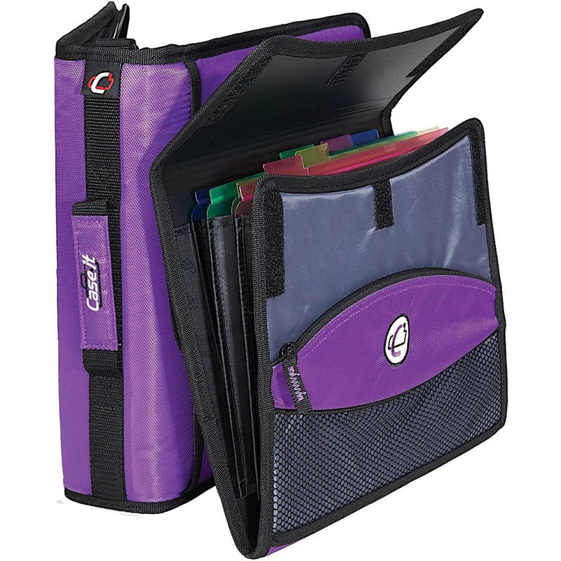 Case it D-901 2 Blue Zipper Binder with 
