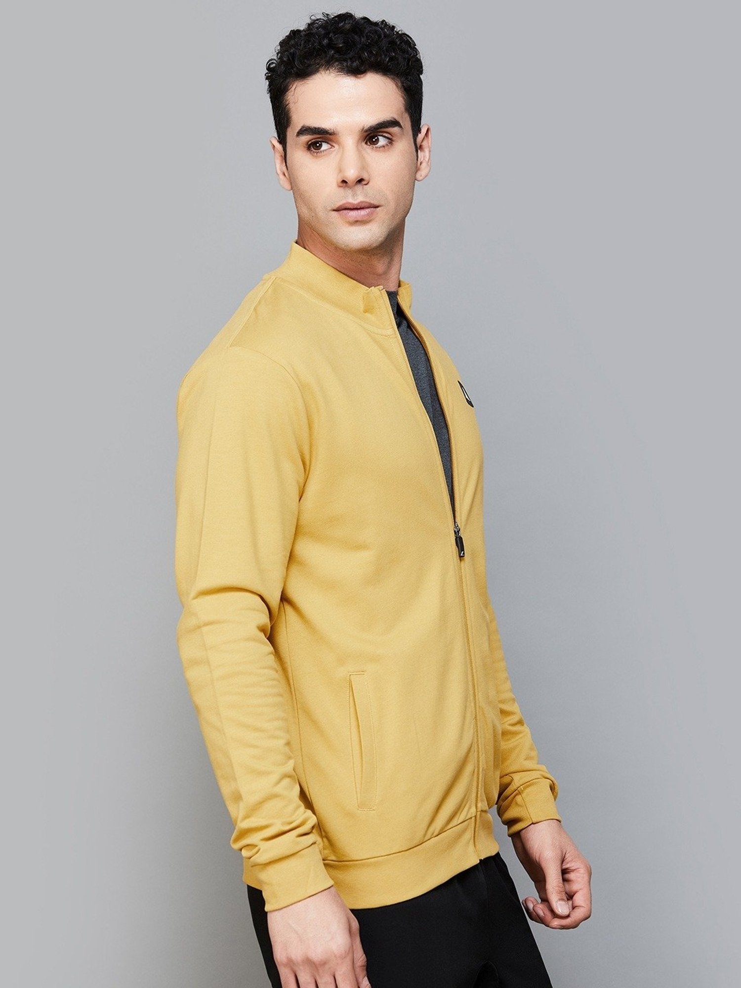 KAPPA Yellow Cotton Regular Fit Sweatshirt