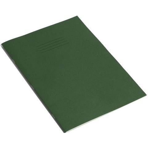 Rhino Exercise Book, A4, 80 page, 8mm ruled & blank alternate pages, Dark Green Cover (Pack of 10)