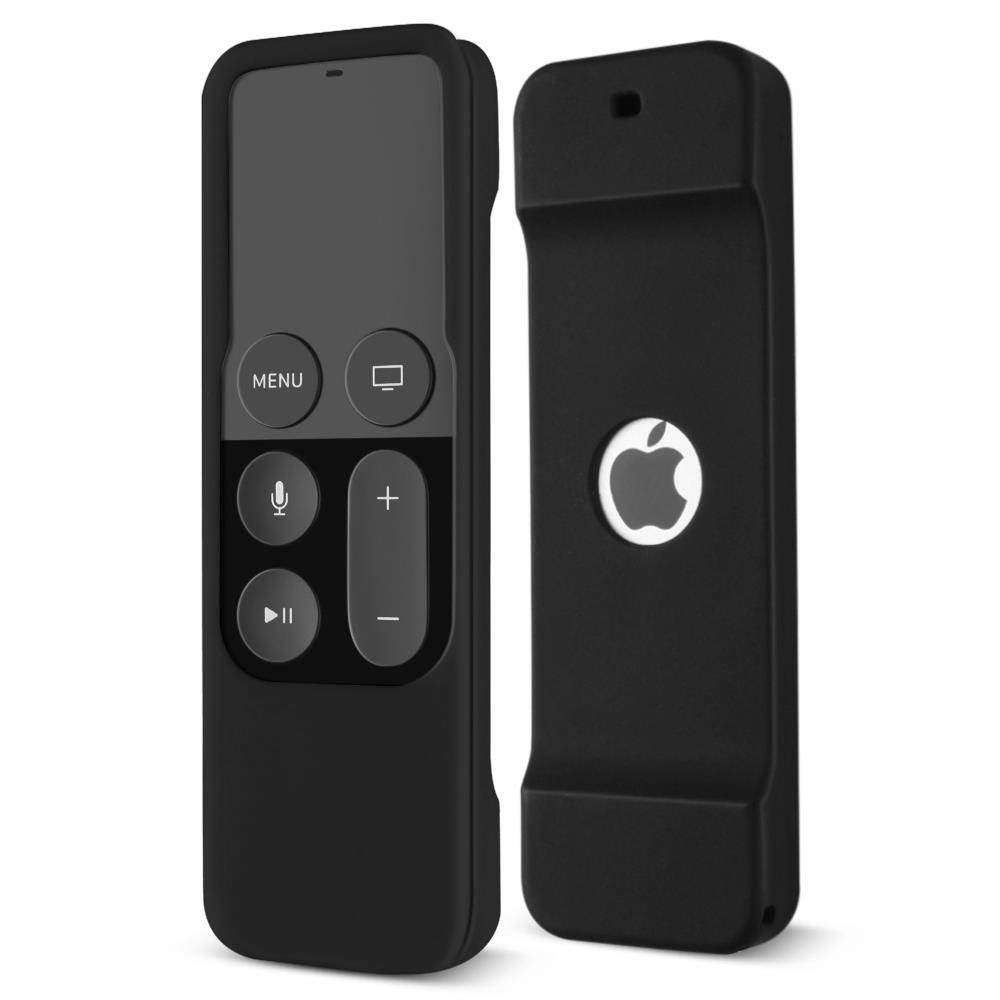 Apple TV 4K / 4th Remote Case (Black) - Protective Soft Silicone Case Cover Skin for New Apple TV 4th Generation 64GB/32GB Siri Remote Control Controller with Lanyard Handle Strap