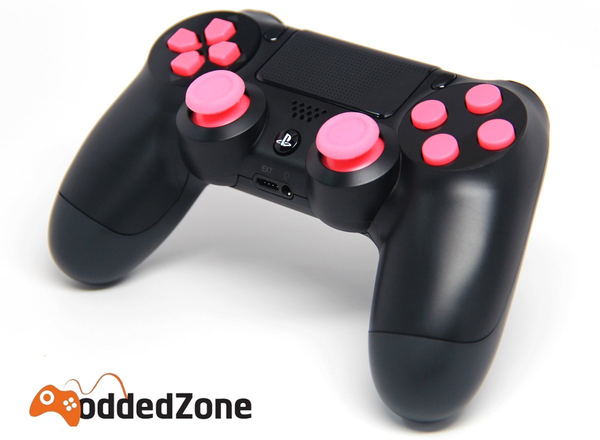 Black/Pink Ps4 Rapid Fire Custom Modded Controller