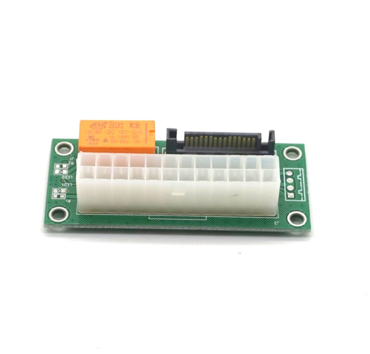 Plugadget ATX 24Pin to SATA 15Pin Dual PSU Adapter Molex Power Supply Sync Starter Extension Cable Card For Litecoin Mining Miner