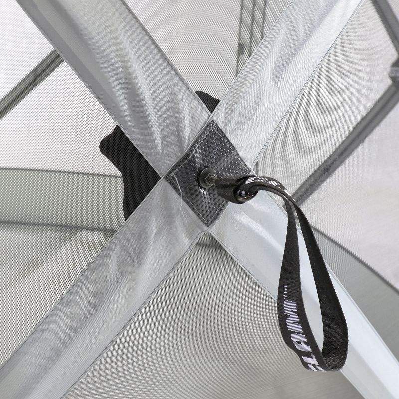 CLAM Quick-Set 9 x 9 Foot Venture Portable Pop Up Outdoor Camping Gazebo 5 Sided Canopy Shelter with Ground Stakes and Carrying Bag, Gray