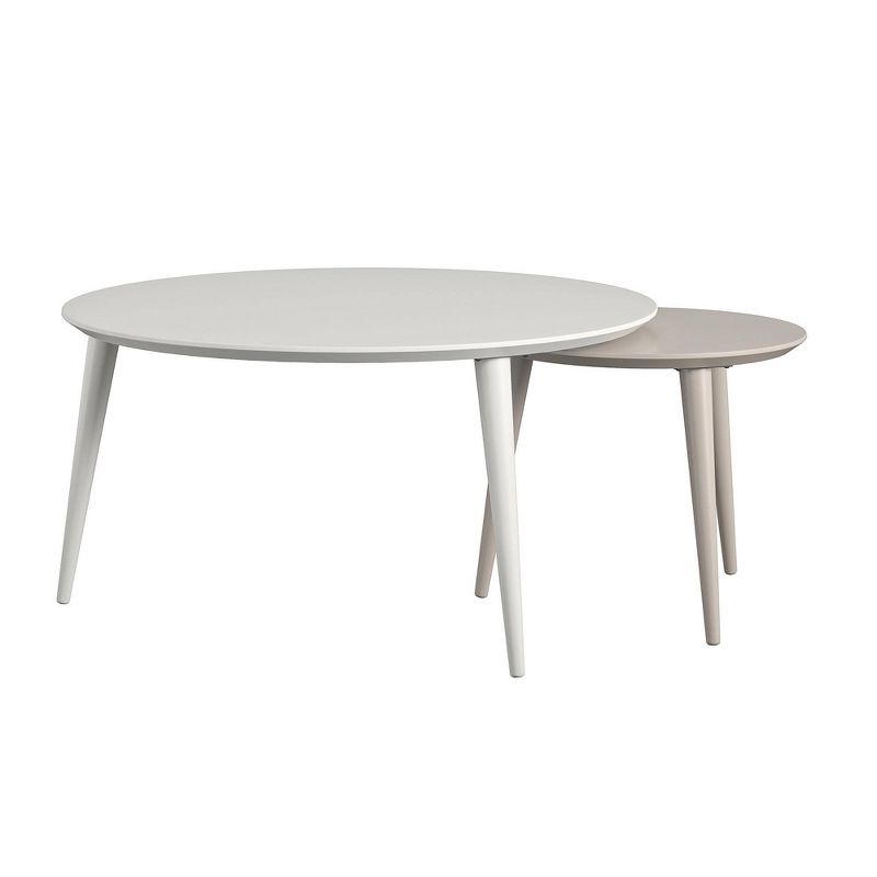 Carnegie Nesting Tables White - CosmoLiving by Cosmopolitan