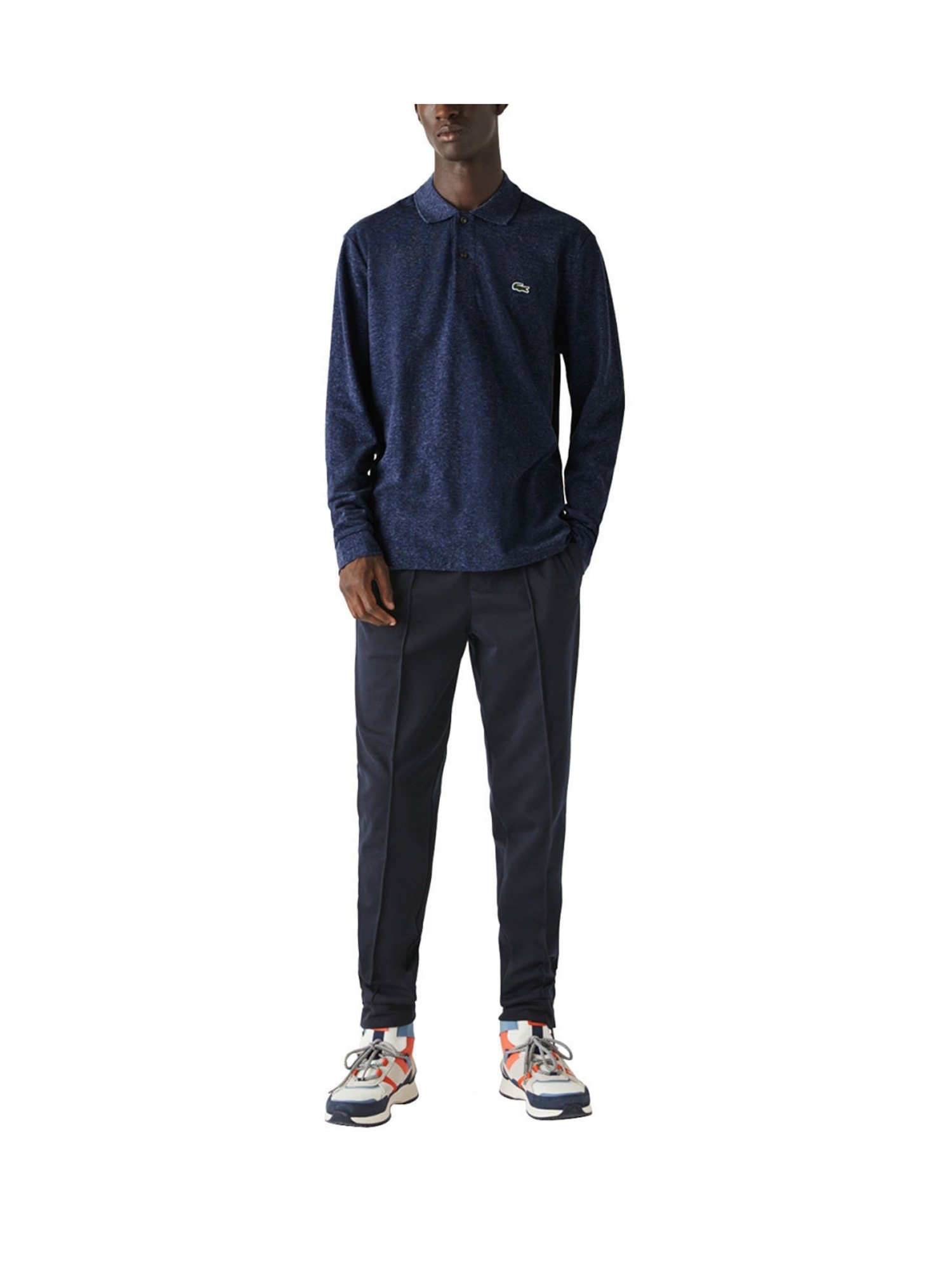 Lacoste Blue Marl Petit Pique Classic Fit Polo T-Shirt