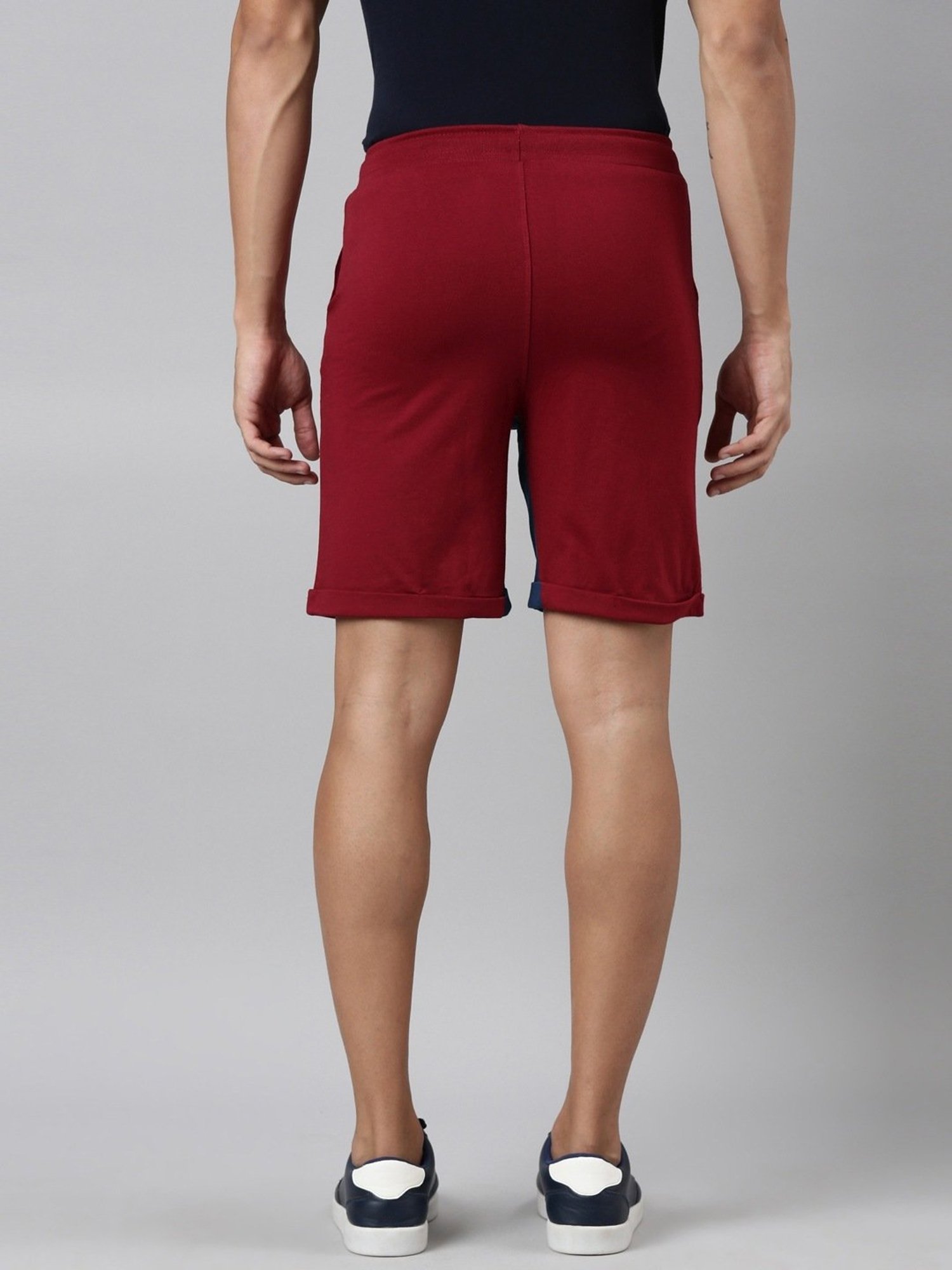 Dixcy Scott Maximus Maroon Cotton Regular Fit Shorts