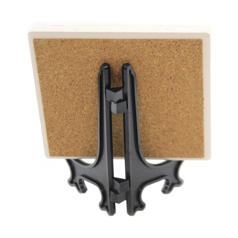 Animal 4.0" Boston Terrier Crowned Stone Cork Coaster Sjt Enterprises  -  Coasters