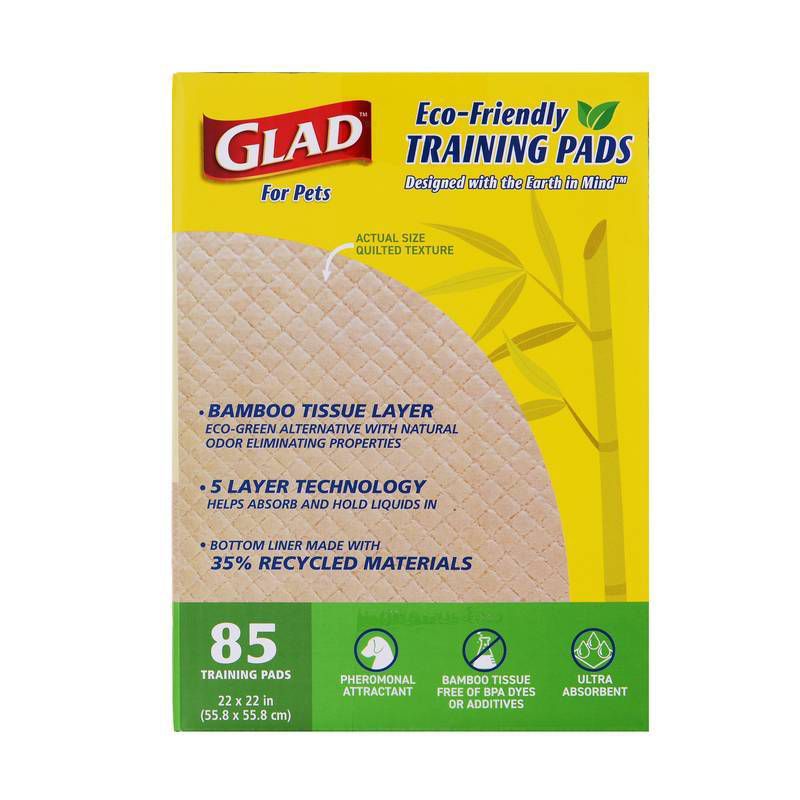 Glad Earth Friendly Bamboo Dog Training Pads - 85ct
