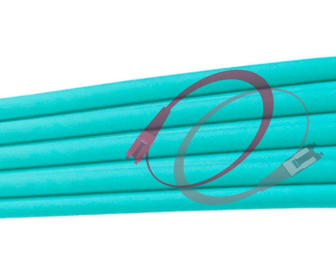 FiberCablesDirect - 1M OM3 LC SC Fiber Patch Cable | 10Gb Duplex 50/125 LC to SC Multimode Jumper 1 Meter (3.28ft) | Length Options: 0.5M-300M | 1/10/40/100g dplx mmf 10gbase sfp+ lommf ofnr om3-lc-sc