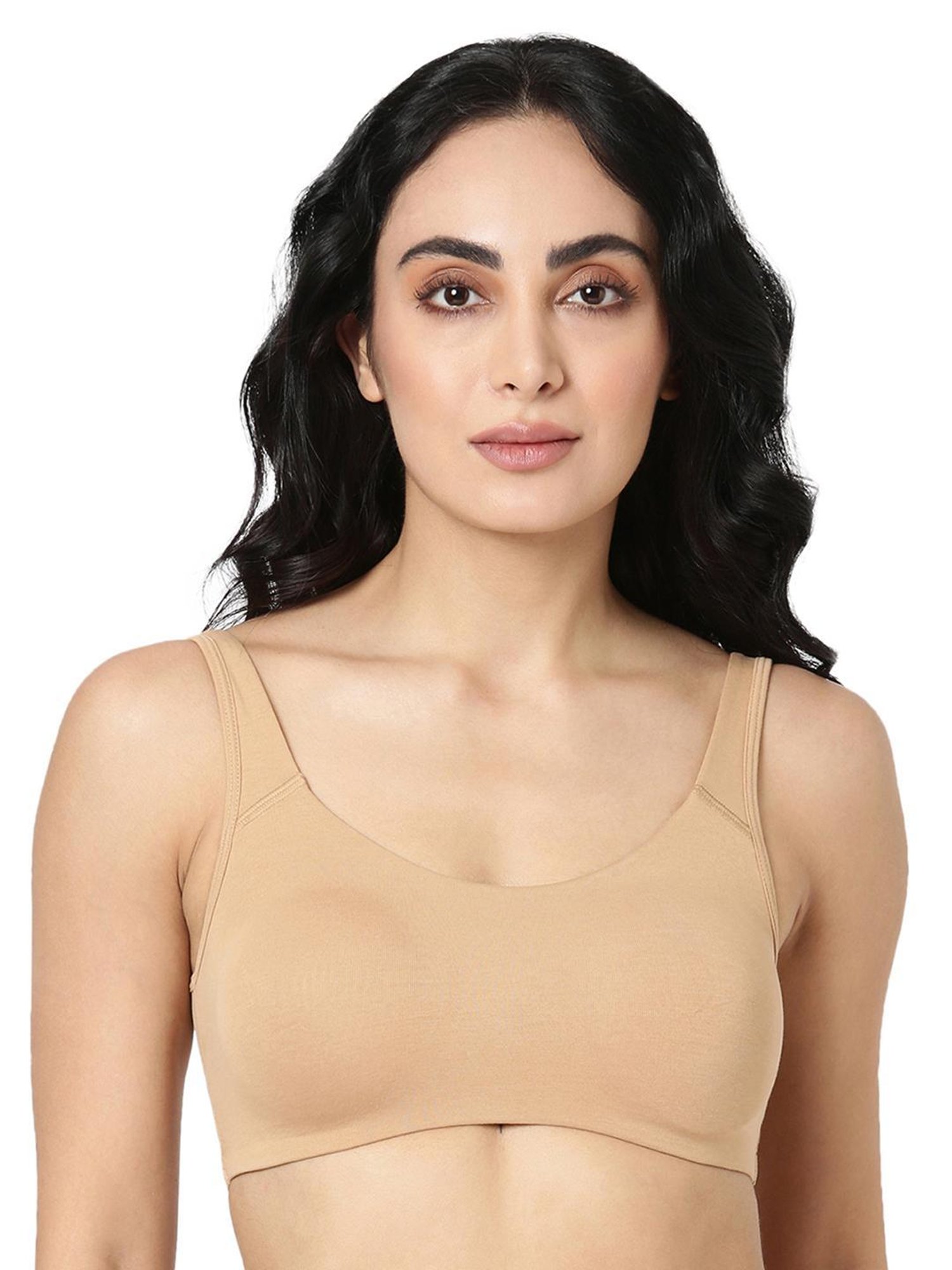 BLOSSOM Beige Full Coverage Sports Bra